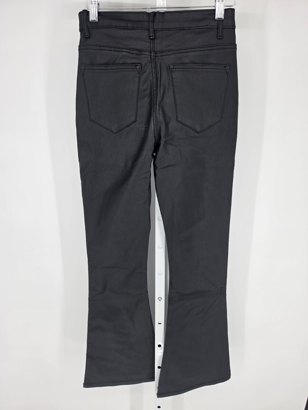 Edikted Womens Sz M Flare Leg Faux Leather Pants Black NEW - Picture 4 of 4
